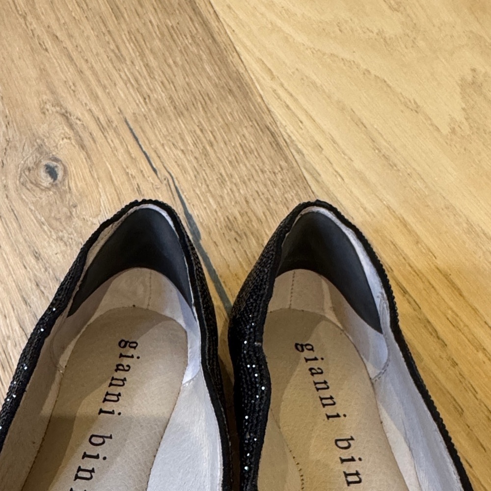 Gianni Bini Black Glitter Flats - Picture 3 of 4